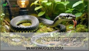 common causes of snake regurgitation