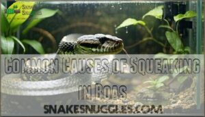 common causes of squeaking in boas
