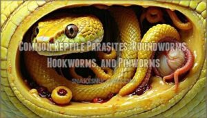 common reptile parasites: roundworms, hookworms, and pinworms