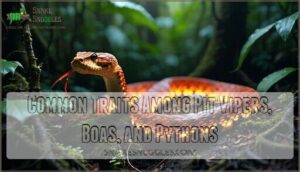 common traits among pit vipers, boas, and pythons