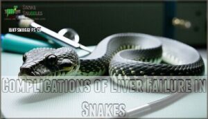 complications of liver failure in snakes
