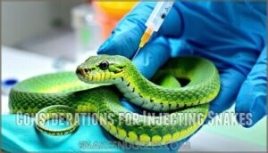 considerations for injecting snakes