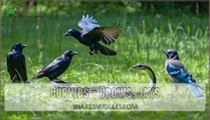 corvids – crows, jays