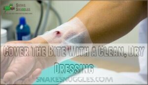 cover the bite with a clean, dry dressing