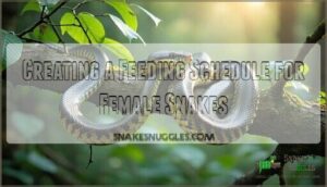 creating a feeding schedule for female snakes