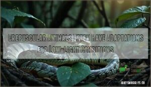 crepuscular animals often have adaptations for low-light conditions
