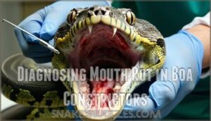 diagnosing mouth rot in boa constrictors