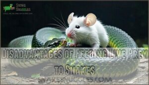 disadvantages of feeding live prey to snakes