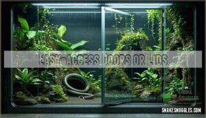 easy-access doors or lids