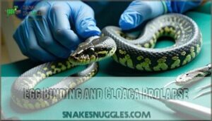 egg binding and cloaca prolapse
