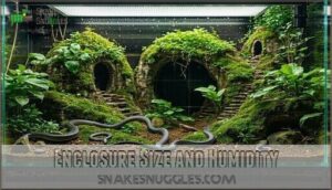 enclosure size and humidity