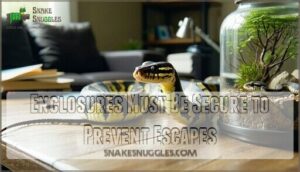 enclosures must be secure to prevent escapes