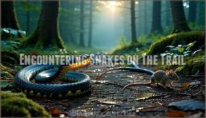 encountering snakes on the trail