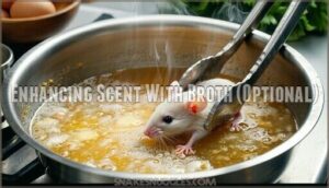 enhancing scent with broth (optional)