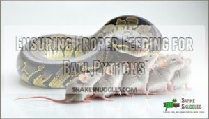ensuring proper feeding for ball pythons