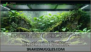 ensuring proper ventilation and temperature control