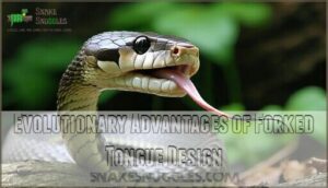 evolutionary advantages of forked tongue design