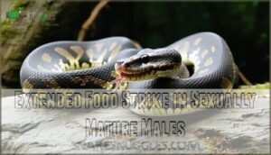 extended food strike in sexually mature males