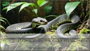 factors affecting boa constrictor longevity