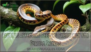 factors affecting feeding frequency for female snakes