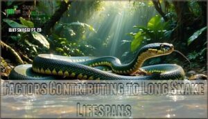 factors contributing to long snake lifespans