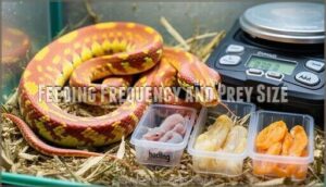 feeding frequency and prey size