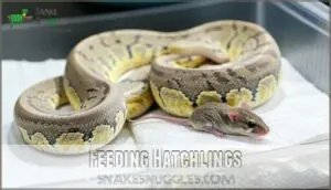 feeding hatchlings feeding hatchlings