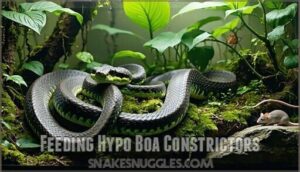 feeding hypo boa constrictors