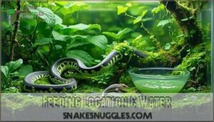 feeding location & water