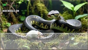 feeding requirements for a 2-foot ball python