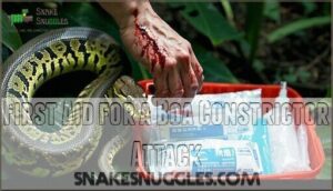 first aid for a boa constrictor attack