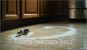 flour or cornstarch trails