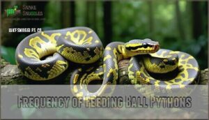 frequency of feeding ball pythons
