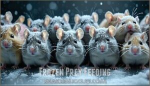 frozen prey feeding