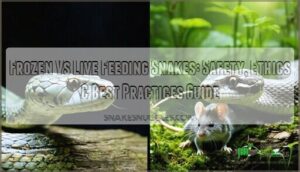 frozen vs live feeding snakes
