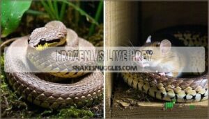 frozen vs live prey