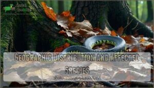 geographic distribution and affected species