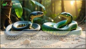 geographic influences on courtship