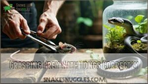 grasping prey with tongs correctly