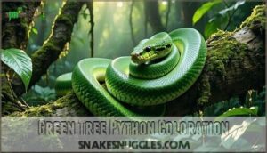 green tree python coloration