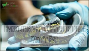 handling a ball python that won't eat