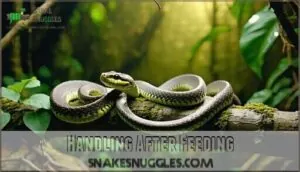 handling after feeding handling after feeding