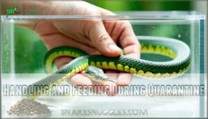 handling and feeding during quarantine