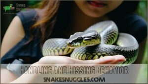 handling and hissing behavior