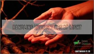 handling corn snakes at night