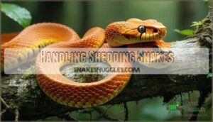 handling shedding snakes