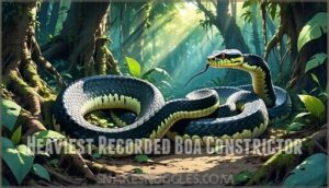 heaviest recorded boa constrictor