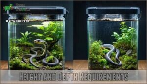 height and depth requirements