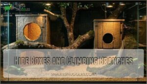 hide boxes and climbing branches