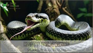hissing and striking